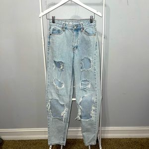 Women’s Classic Ripped Mom Jeans Size 0/24
